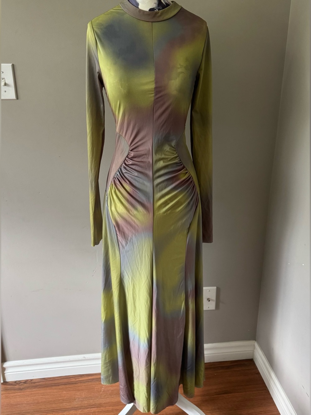 Silence + Noise Tiffany Lace Up Midi Dress Urban Outfitters